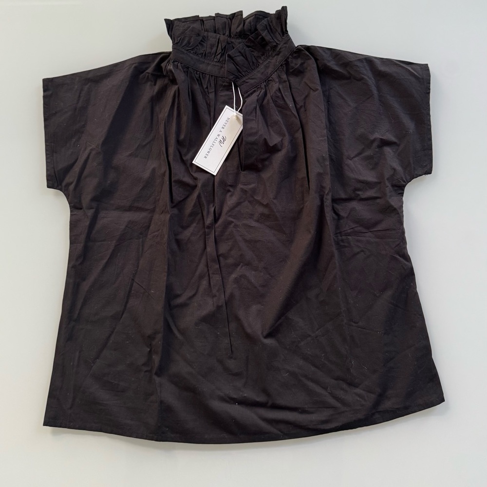 NWT Never A Wallflower 100% Cotton Vicki Short Sleeve Top Size XS